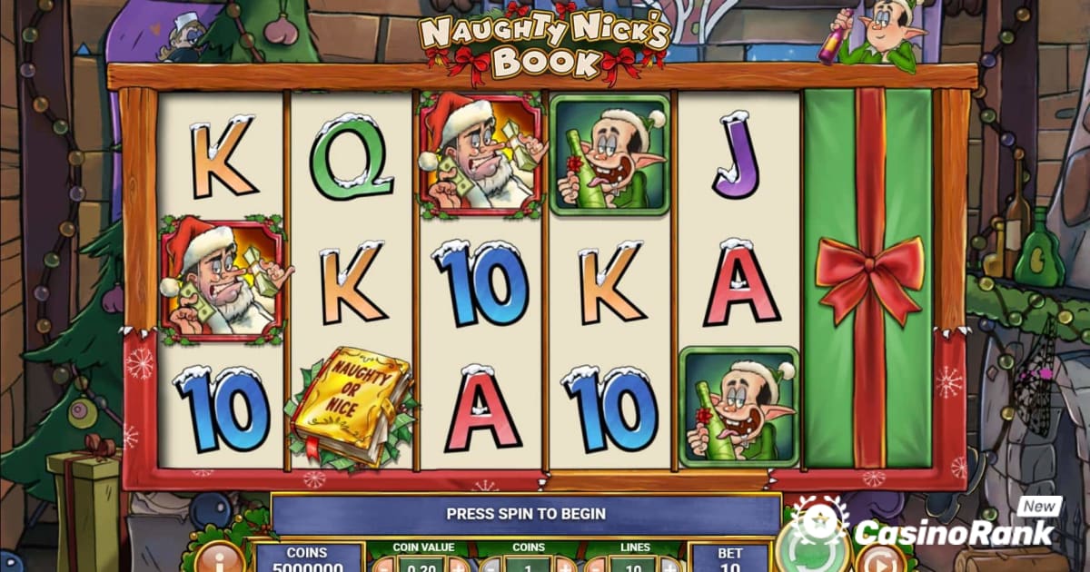 Poznaj najnowsze świąteczne automaty Play'n Go: Naughty Nick's Book