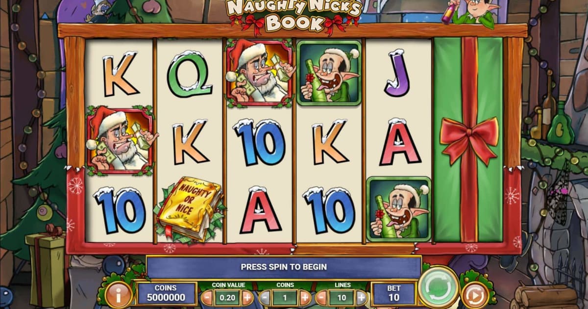 Poznaj najnowsze Å›wiÄ…teczne automaty Play'n Go: Naughty Nick's Book