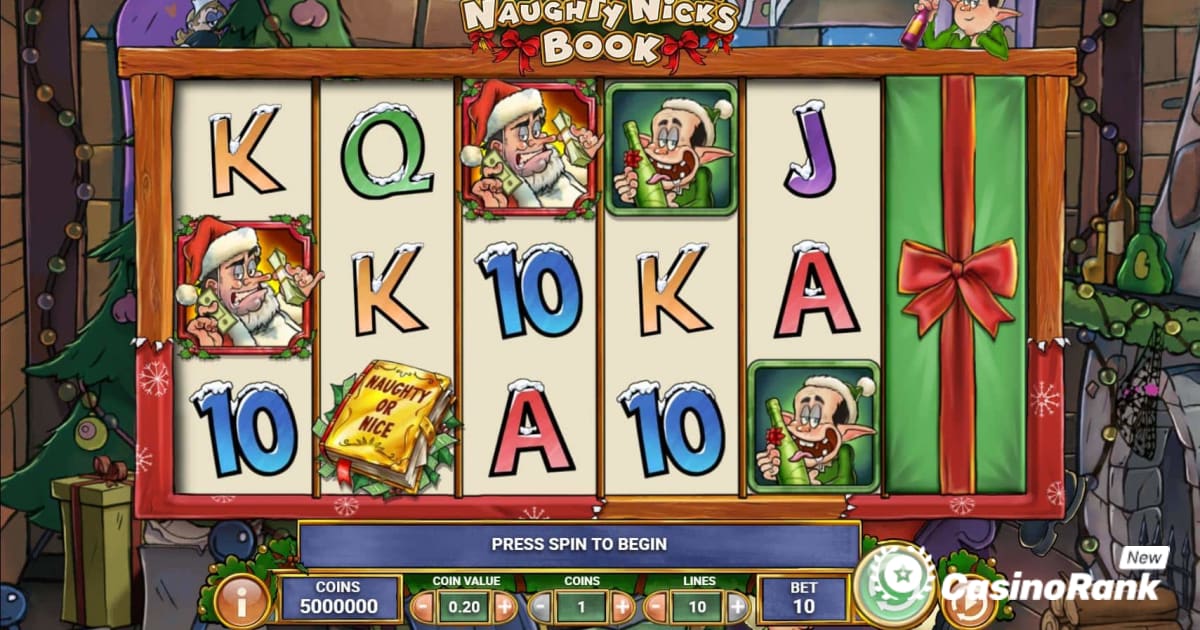 Poznaj najnowsze Å›wiÄ…teczne automaty Play'n Go: Naughty Nick's Book